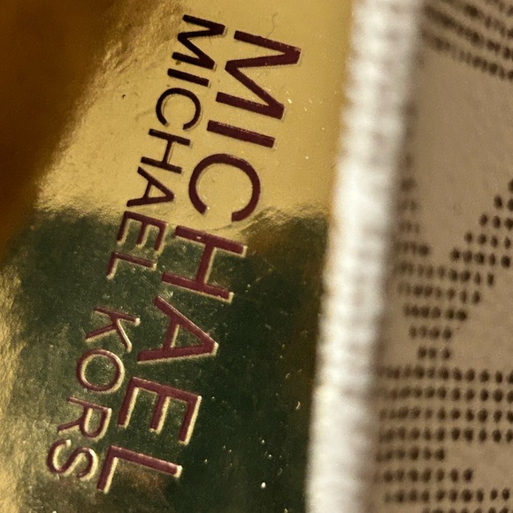 MICHAEL KORS Gold Logo Leather Flats Women’s Size 9.5 - Picture 8 of 9